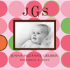 Photo Frames - Monogrammed: Girl Big Multi Dot